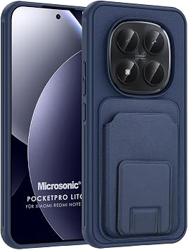 Microsonic Xiaomi Redmi Note 15 Pro Plus 5G i in K l f PocketPro Litchi Lacivert [Redmi Note 15 Pro Plus 5G ile Uyumlu K l f - Lacivert]