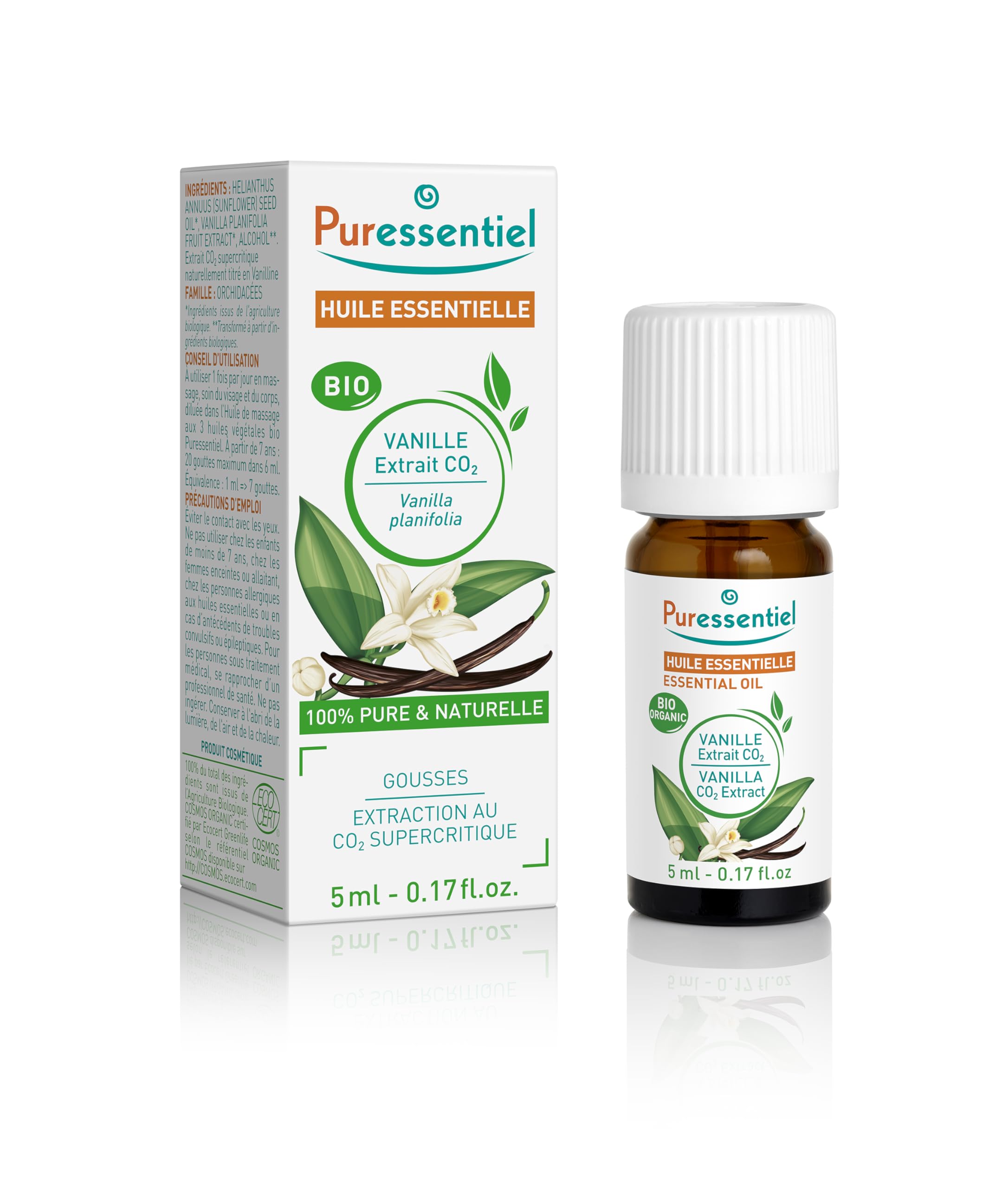 Puressentiel Vanilla Essential Oil (Vanilla Planifolia) Organic 5ml