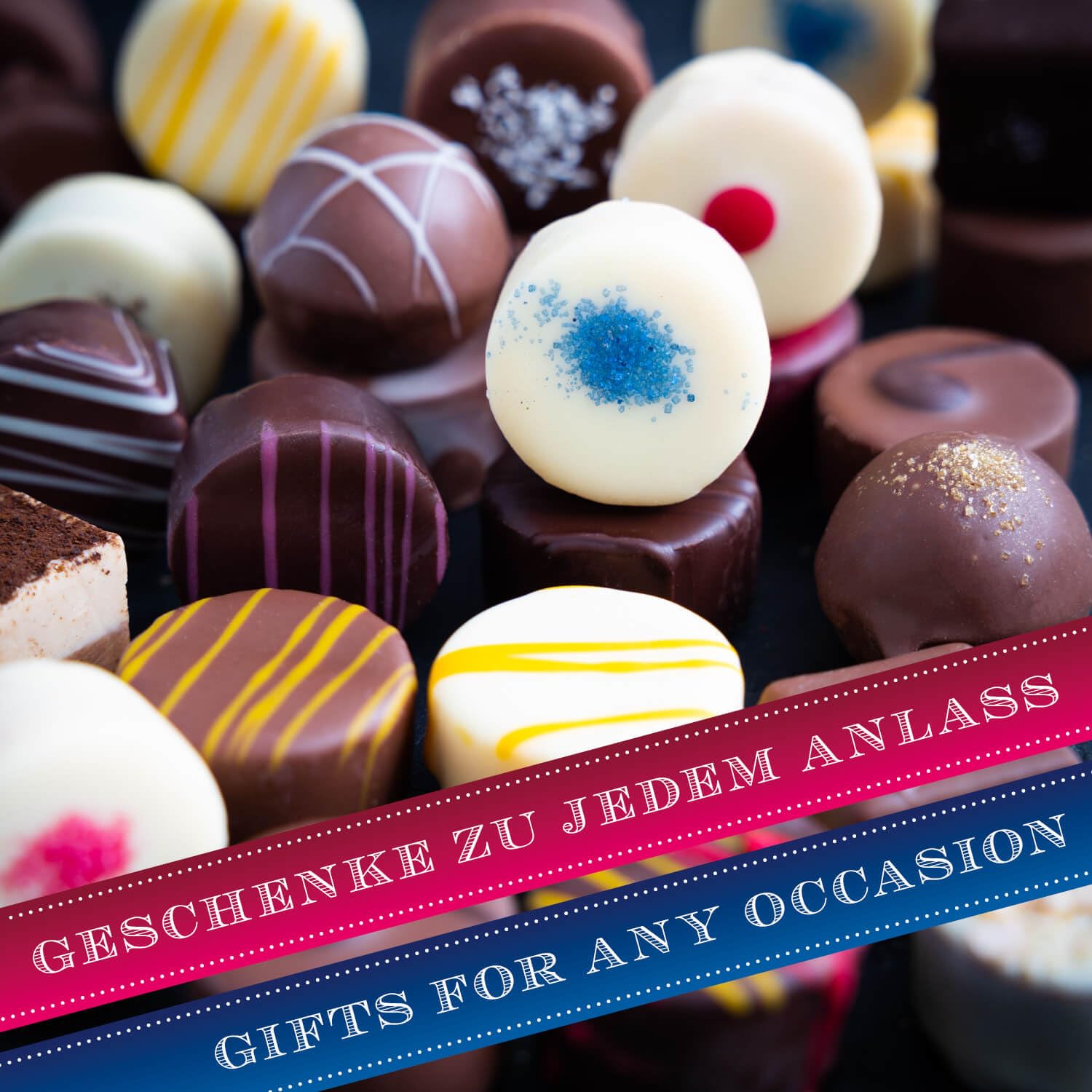 Hallingers Genuss Manufaktur Pralinen Geschenk - ohne Alkohol, handmade aus Confiserie-Edelkakao in wertiger XXL-Geschenkbox "Herzliche Antei...", Geschenkidee für Frauen Männer
