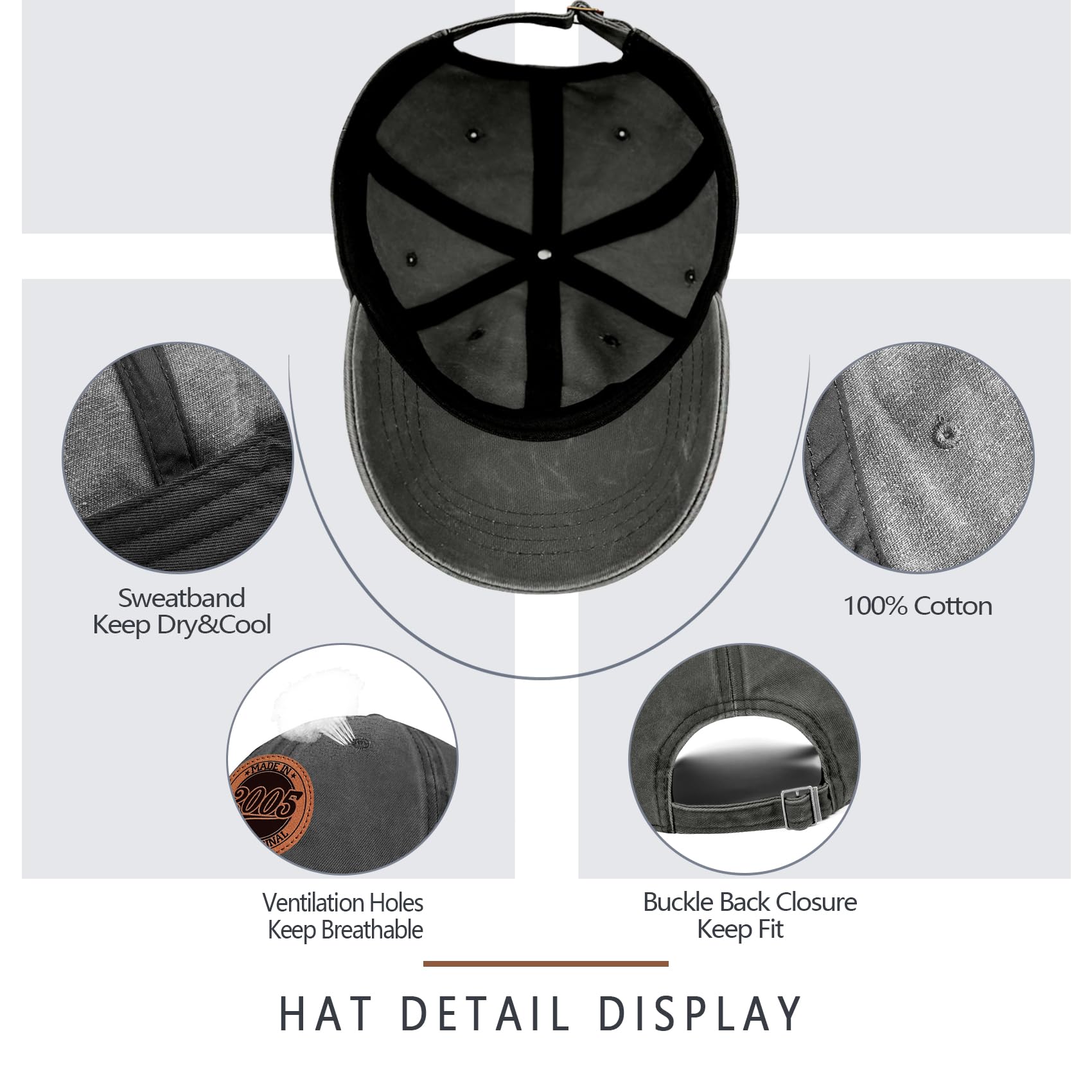 21st Birthday Gifts for Him Birthday Decorations Men Males 21 Year Old Birthday Gifts for Son 100% Cotton Hat