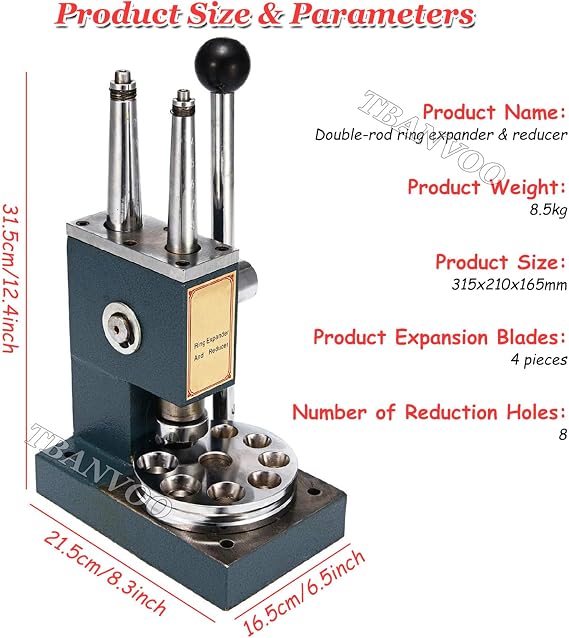 Ring Stretcher Size Enlarger Reducer, Ring Stretcher Reducer Enlarger Size Adjustment Tool Professional, Jewelry Making Forming Tool for Household Professional Workers