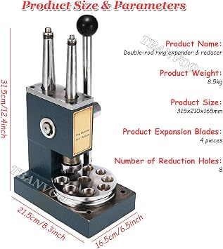 Ring Stretcher Size Enlarger Reducer, Ring Stretcher Reducer Enlarger Size Adjustment Tool Professional, Jewelry Making Forming Tool for Household Professional Workers