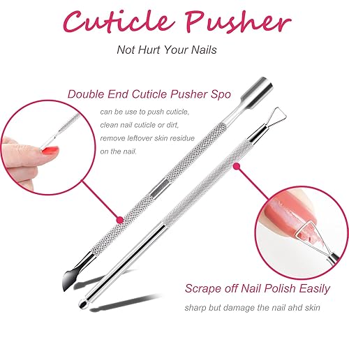 Miniatura 4 de Kit de herramientas para quitar esmalte de uñas de gel, con 10 clips de uñas, 400 toallitas de uñas sin pelusas, limas de uñas 100180, bloque