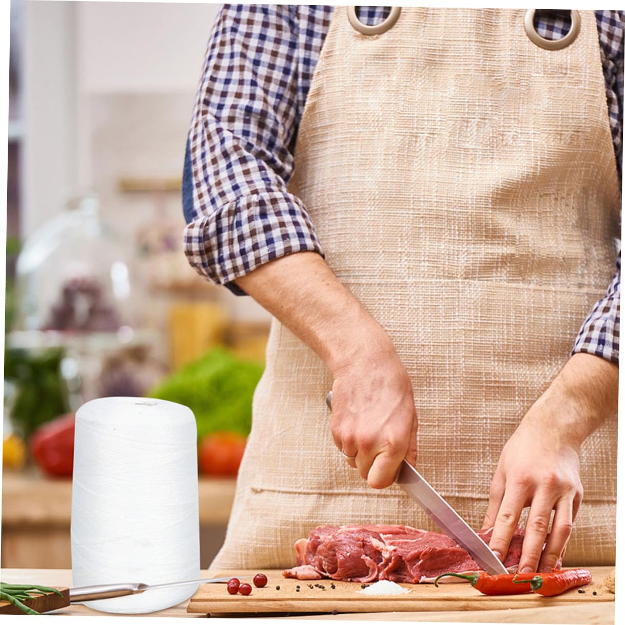 Ficelle Alimentaire en Coton 1mm, 1 Rouleau, pour Saucisses