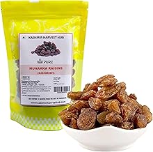Kashmir Harvest Hub Kashmiri Munakka Raisins - 400g | 100% Natural, Pure & Premium Kishmish | Tasty & Healthy Abjosh | Dried | A++ Grade | Rich in Antioxidant & Iron (Pack of 1)