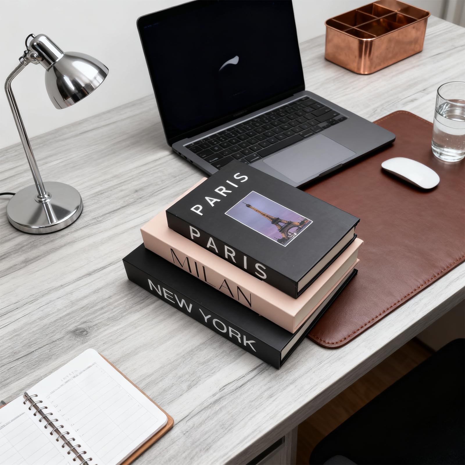 3 Piezas Libros Decorativos, Juego de Libros de Decoración Moderno, Caja Decorativa, Libro Falsos, Juego de Libro Decorativos, Apilados Falsos, para Mesa de Centro, Estanterías, Modelo B