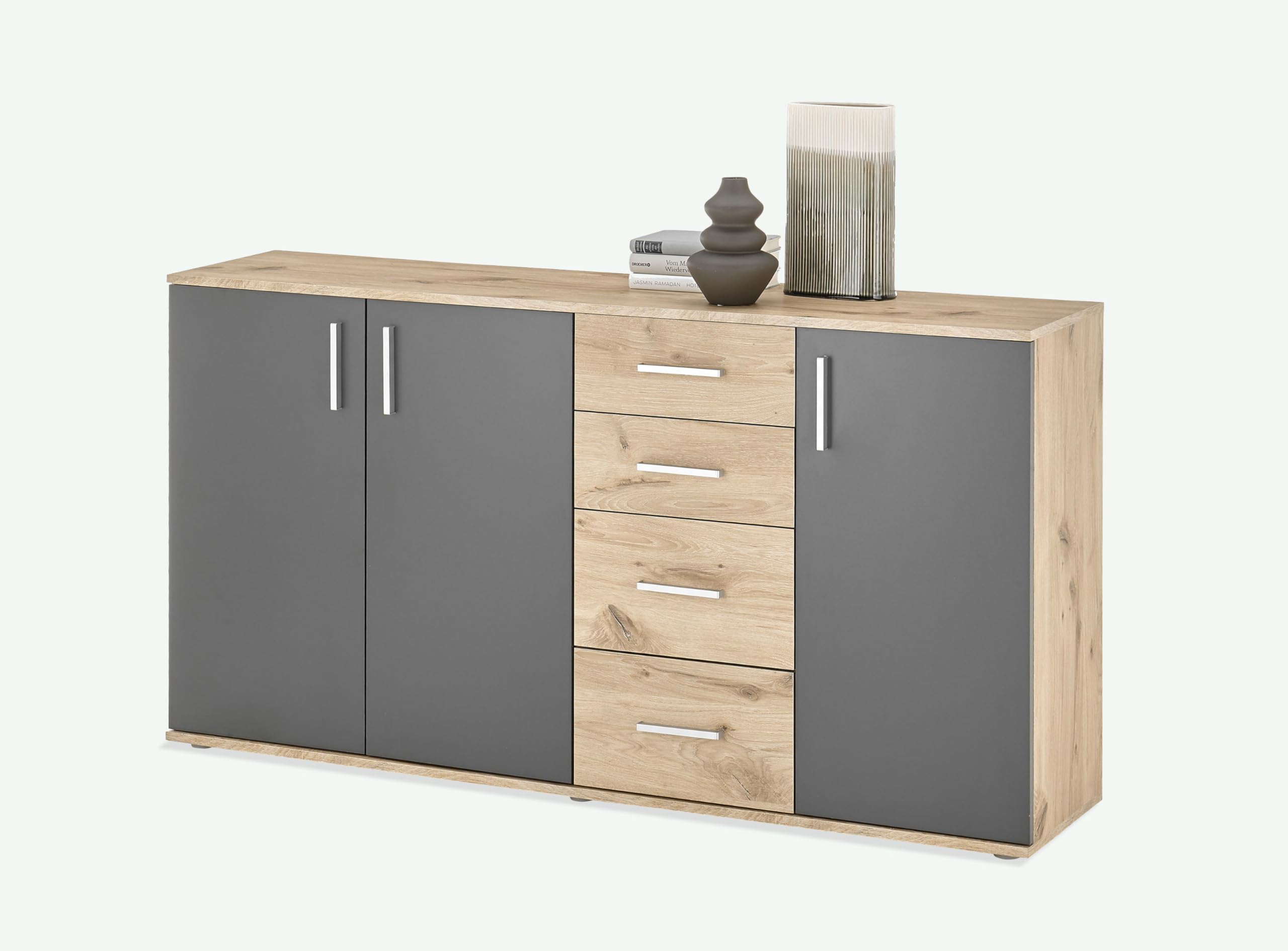 AVANTI TRENDSTORE Bea - Cassettiera/comó in Legno Laminato nella misura 160x84x35 cm, disponibile in diversi colori. Perfetto per soggiorni, ingressi o camere da letto