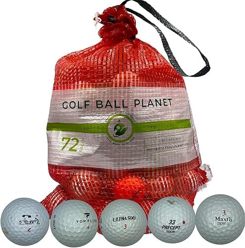 Golf Ball Planet 72 Ball Mesh Bag Golpear Práctica Usada Pelotas de Golf