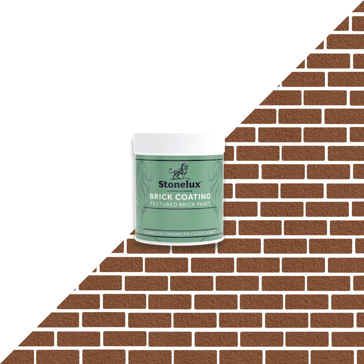 Stonelux Light Red Stonelux® Brick Coating - Textured Brick Effect Paint For Changing And Restoring Brickwork 250Ml