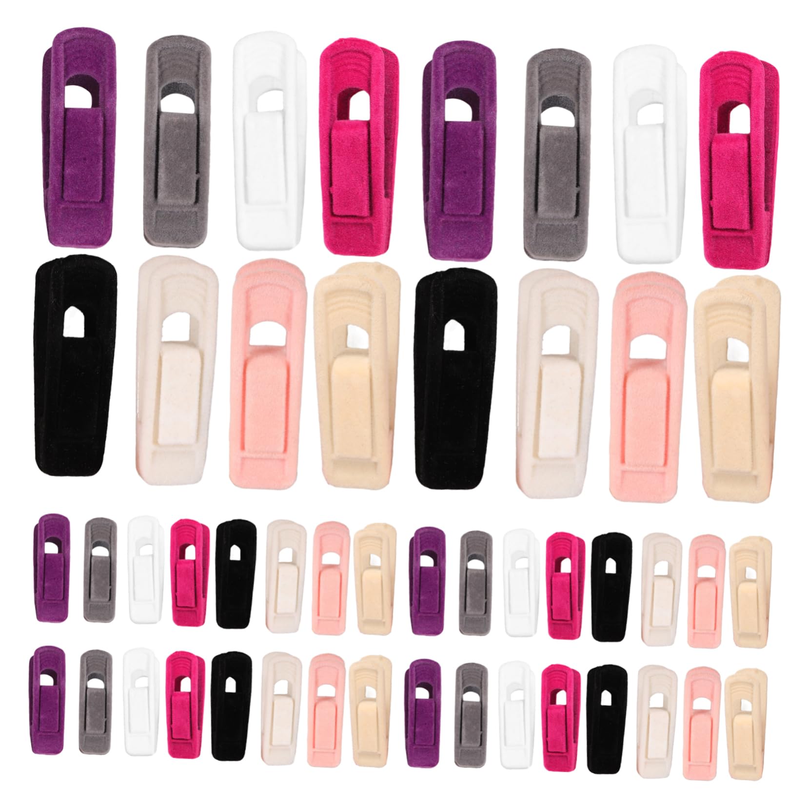 40pezzi Clip Per Appendere Pantaloni Velour Grucce Antiscivolo Per Abbigliamento Clip Senza Tracce Per Gonne e Pantaloni Multi-colore Con Varianti