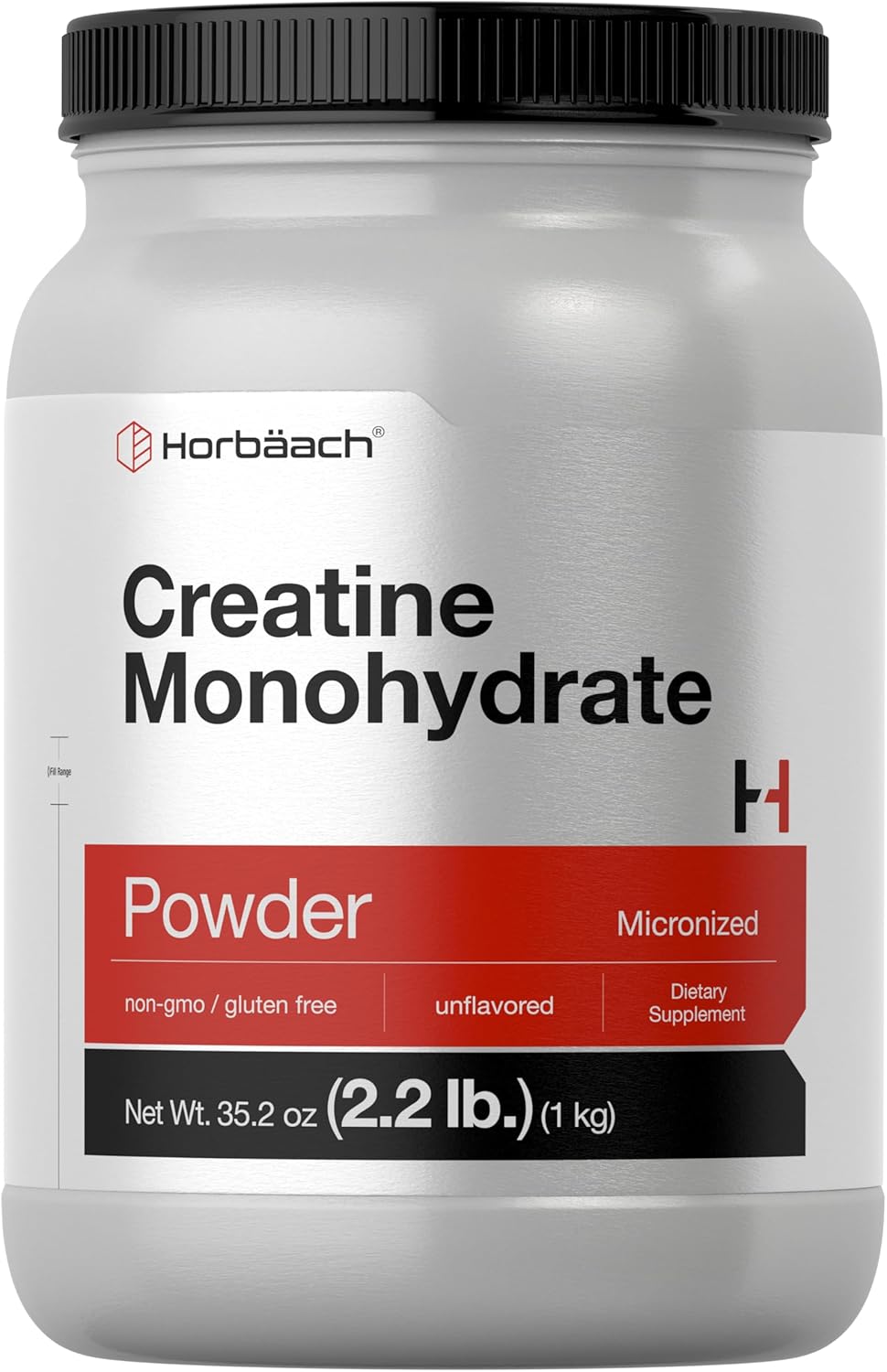 Horbaach Creatine Monohydrate Powder | 2.2 lbs (1kg) | for Women and Men | 200 Servings | Micronized & Unflavored | Vegetarian, Non-GMO & Gluten Free Supplement Horbaach Creatine Monohydrate Powder | 2.2 lbs (1kg) | for Women and Men | 200 Servings | Micronized & Unflavored | Vegetarian, Non-GMO & Gluten Free Supplement