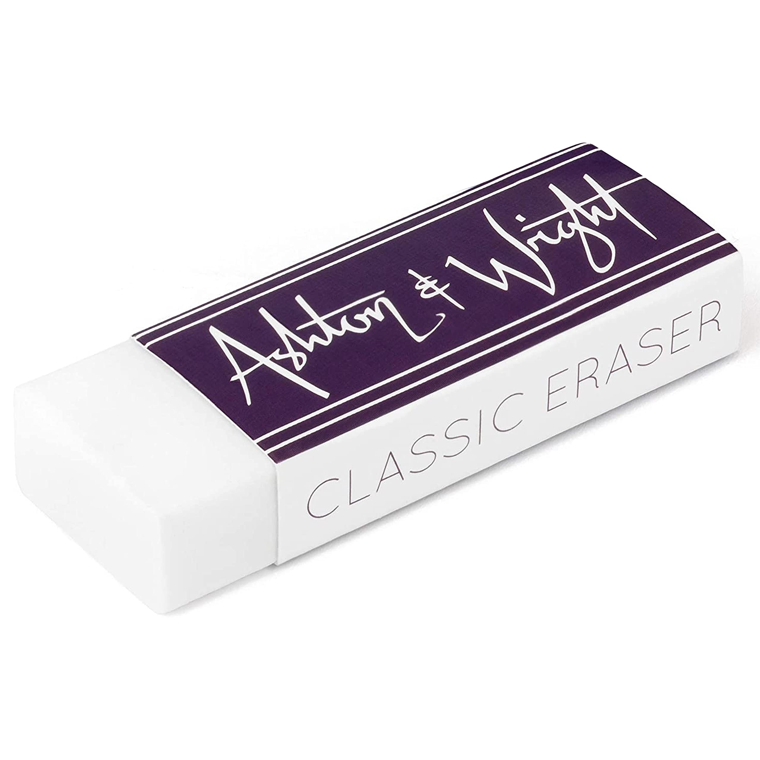 Ashton and Wright - Classic Eraser - Latex Free Plastic Rubber - Single - White