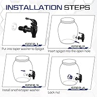 Vista 3 de Honoson 4 juegos de grifos de repuesto sin BPA, palancas de boquilla reutilizables para válvula de grifo para riego al aire libre, barril de lluvia