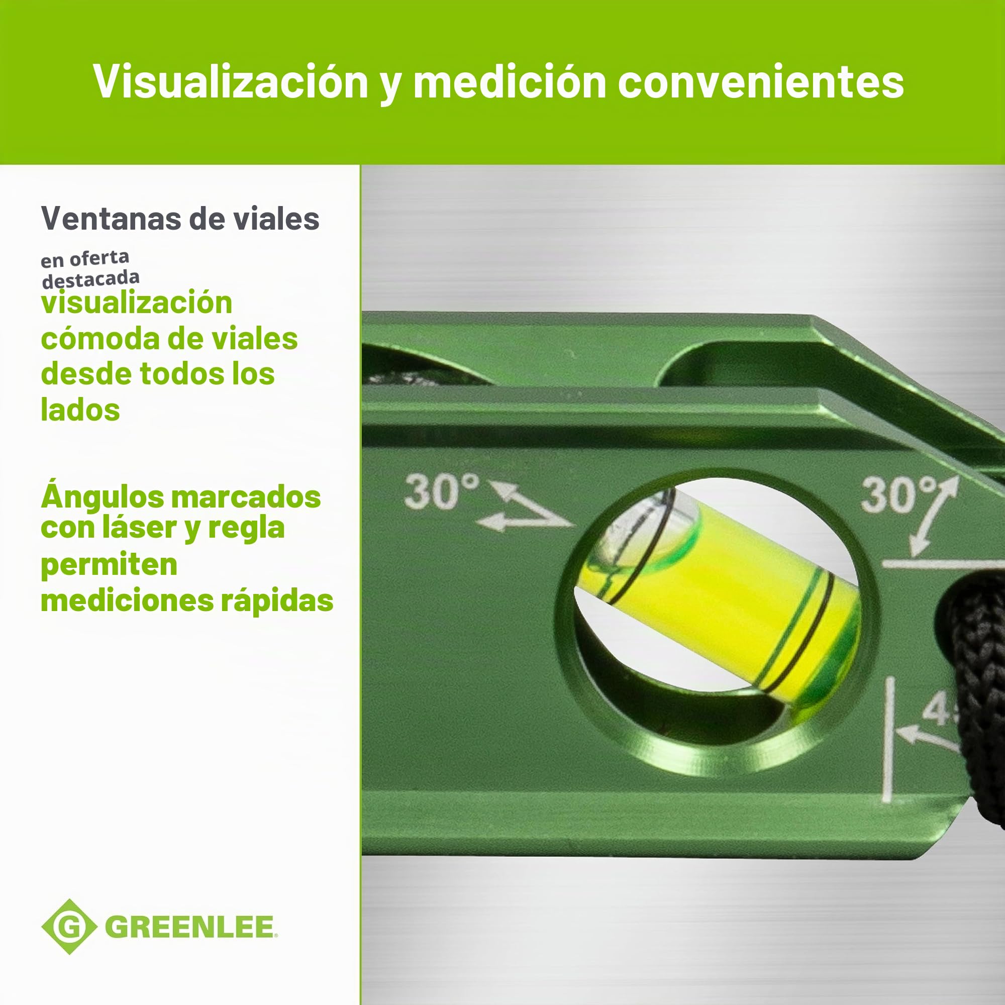 Greenlee Mini nivel de burbuja magnética L77