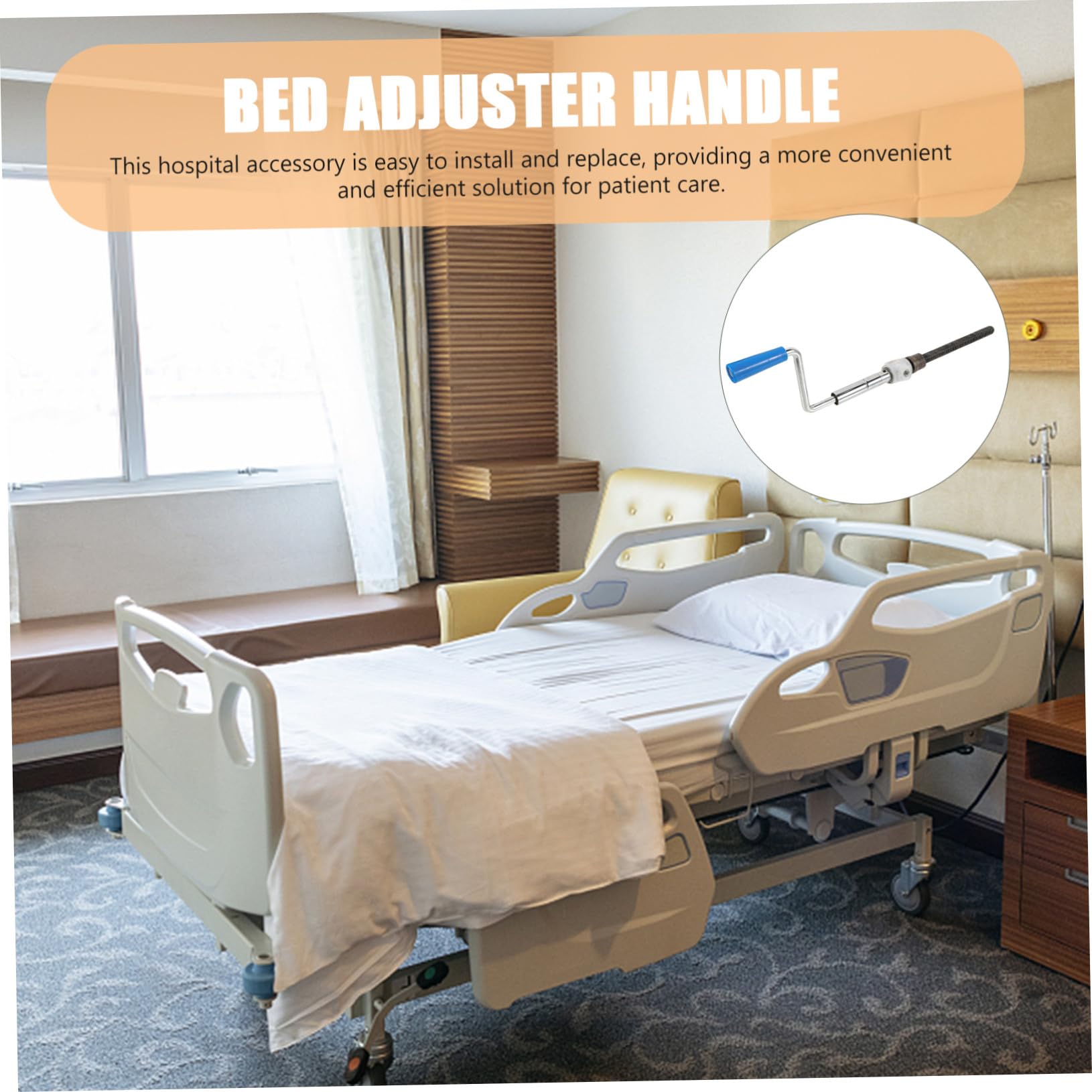 Höhenverstellbarer Kurbelgriff für Pflegebett Langlebige Kurbelmontage Ergonomischer Handgriff für Krankenhausbedarf Einfache Bedienung und Komfortable Patientenversorgung