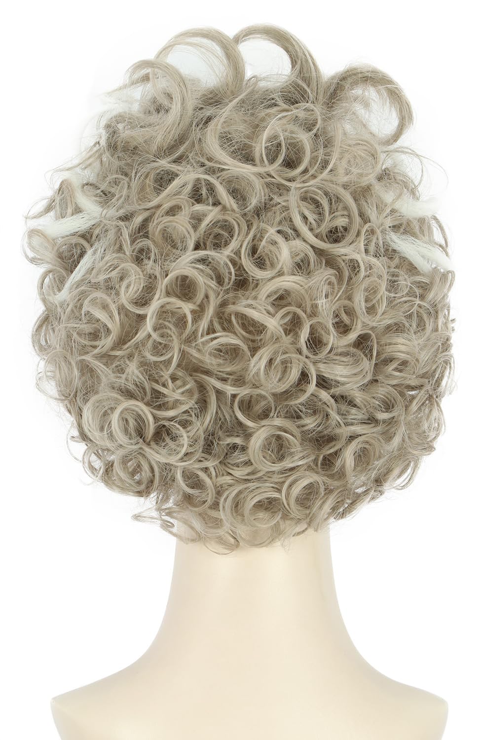 yuehong Short Curly Silver Gray Wig Fluffy Witch Wig Halloween Cosplay Party Wig for Women - Image 5