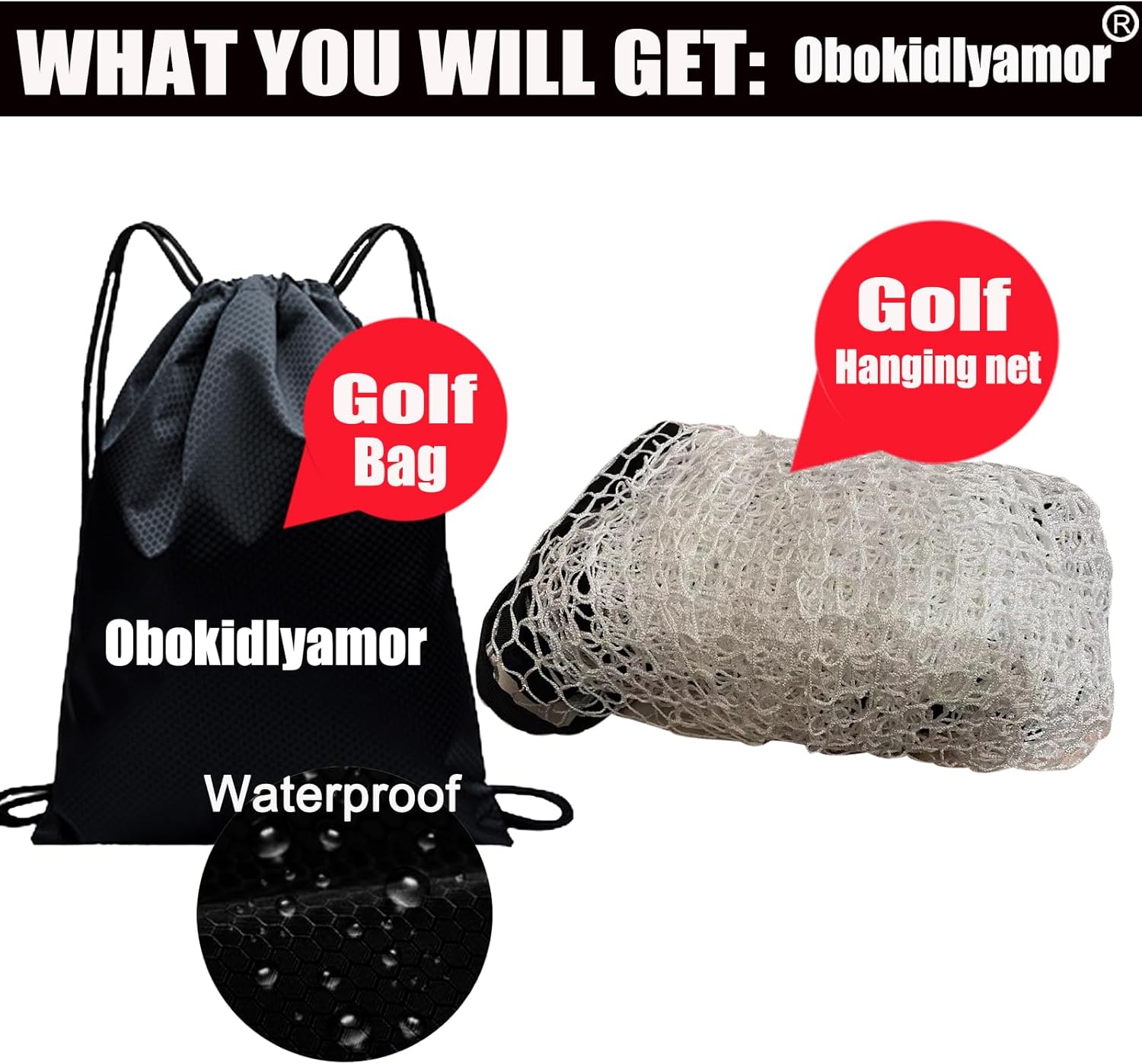 2PCS 7FT Height Shank Net Golf with Two Sandbags for Golf Hitting Nets Frame;Golf Practice Hitting Net Barrier Net for Golf, Baseball, Hockey, Soccer