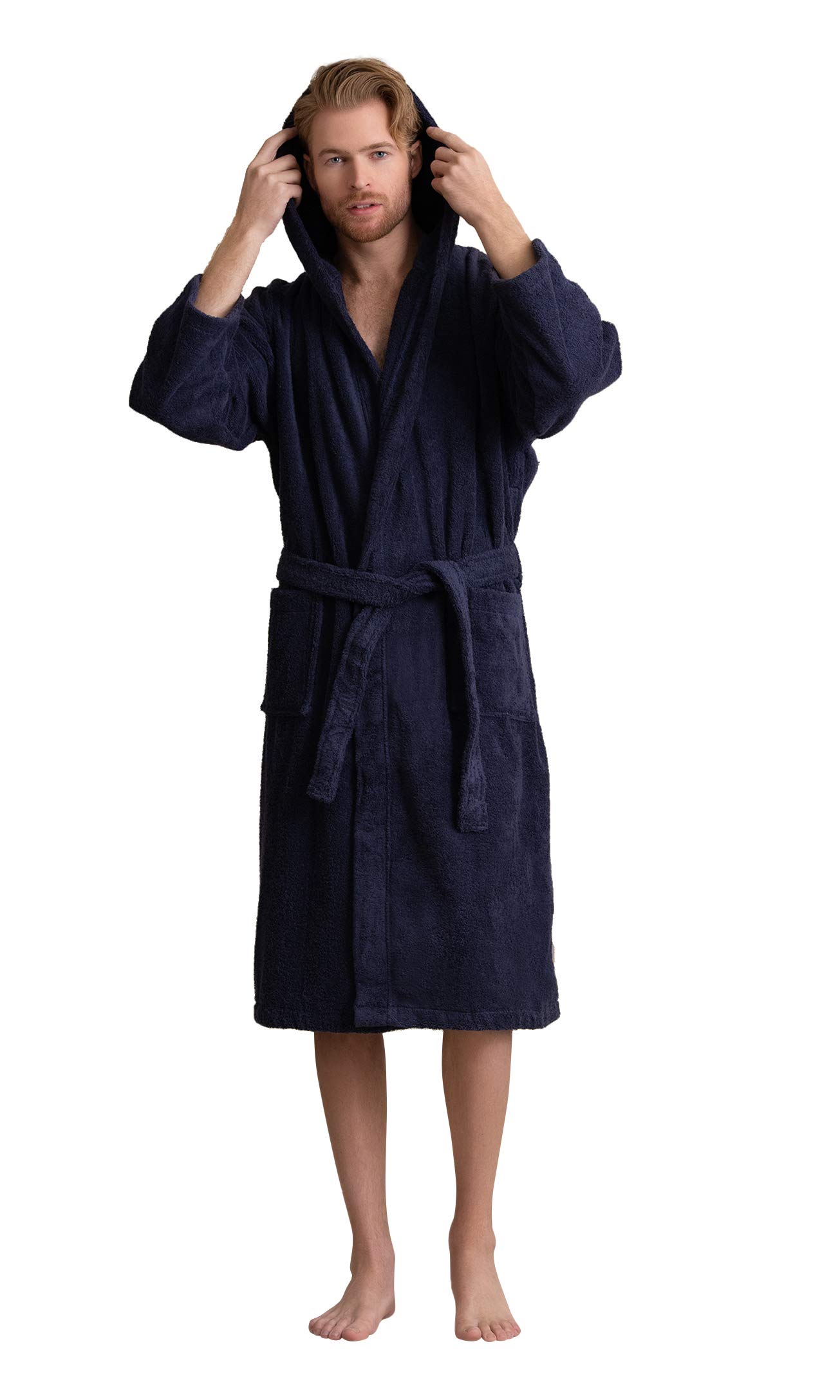 Soft Touch Linen Women's Robe Terry Cloth Kimono Bathrobe Thick 100% Cotton