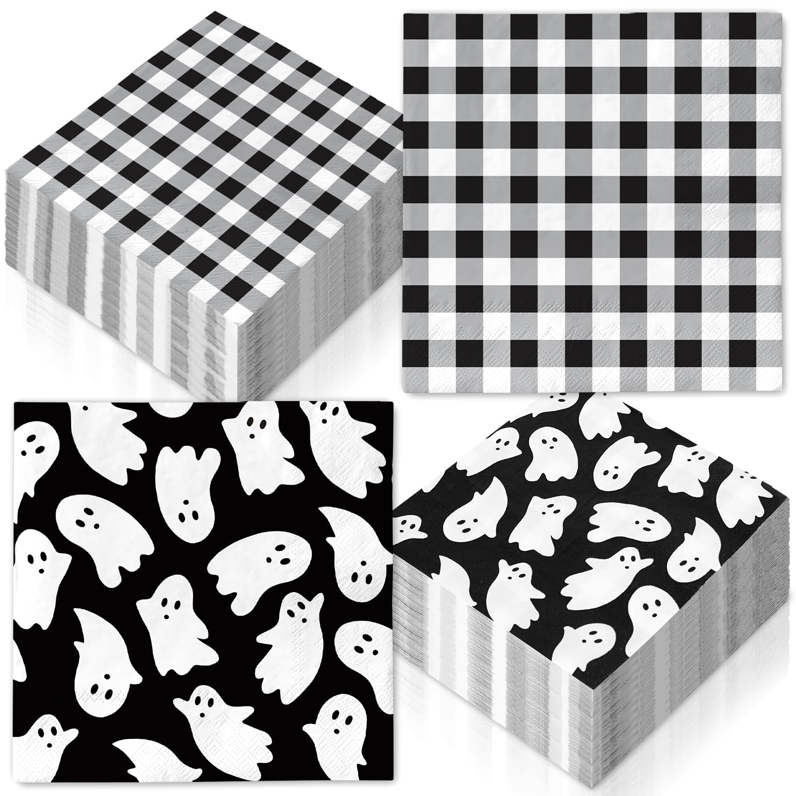 Servilletas de papel desechables de Halloween con doble impresión para suministros