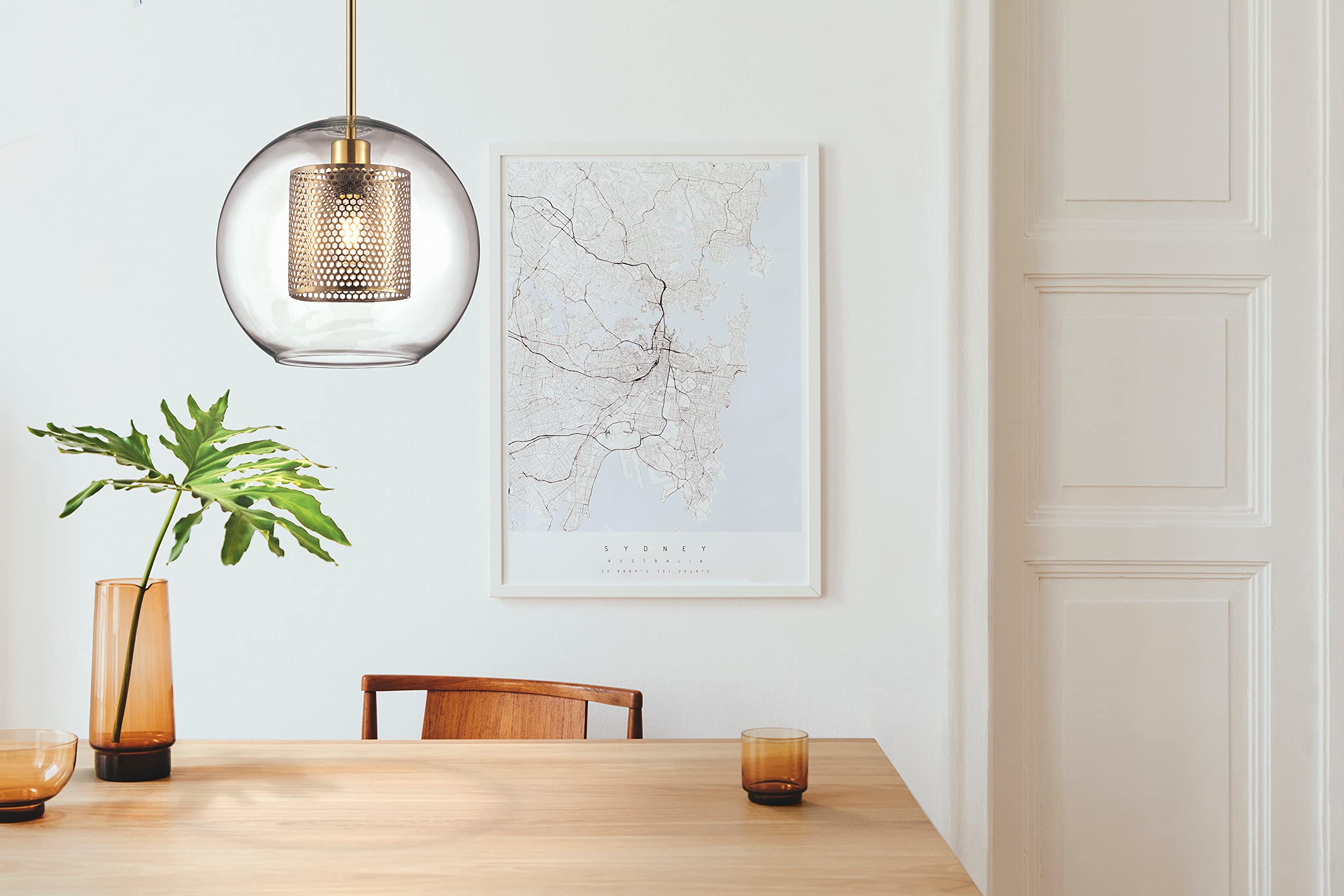 Fischer & Honsel Jura Pendant Light, 1-Bulb, E27 Socket Max. 40 