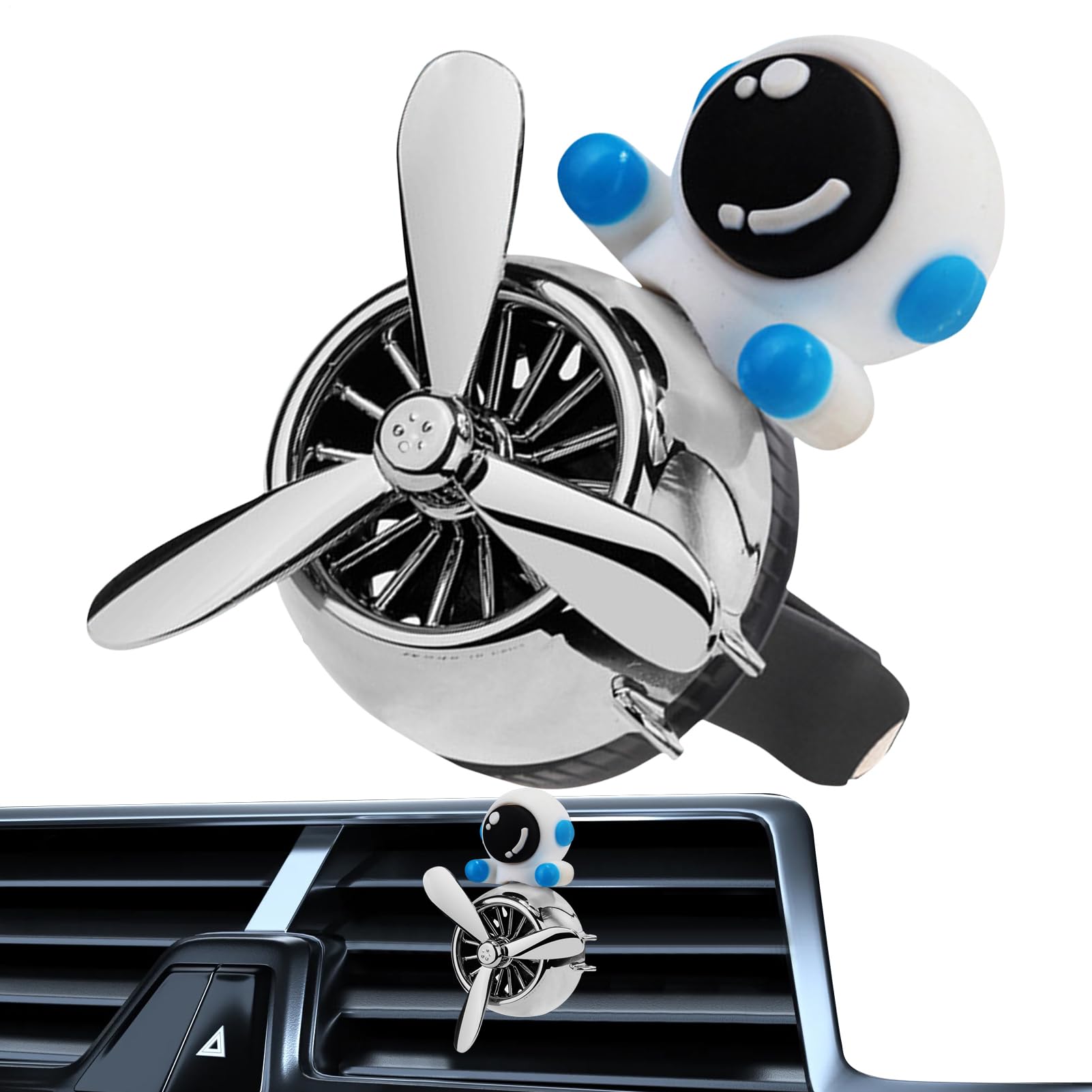 Clip Areatore per Auto con Profumatore Diffusore Aromaterapia per Bocchette | Decorazione Carina con Astronauta Rotante per Veicoli Auto Camion