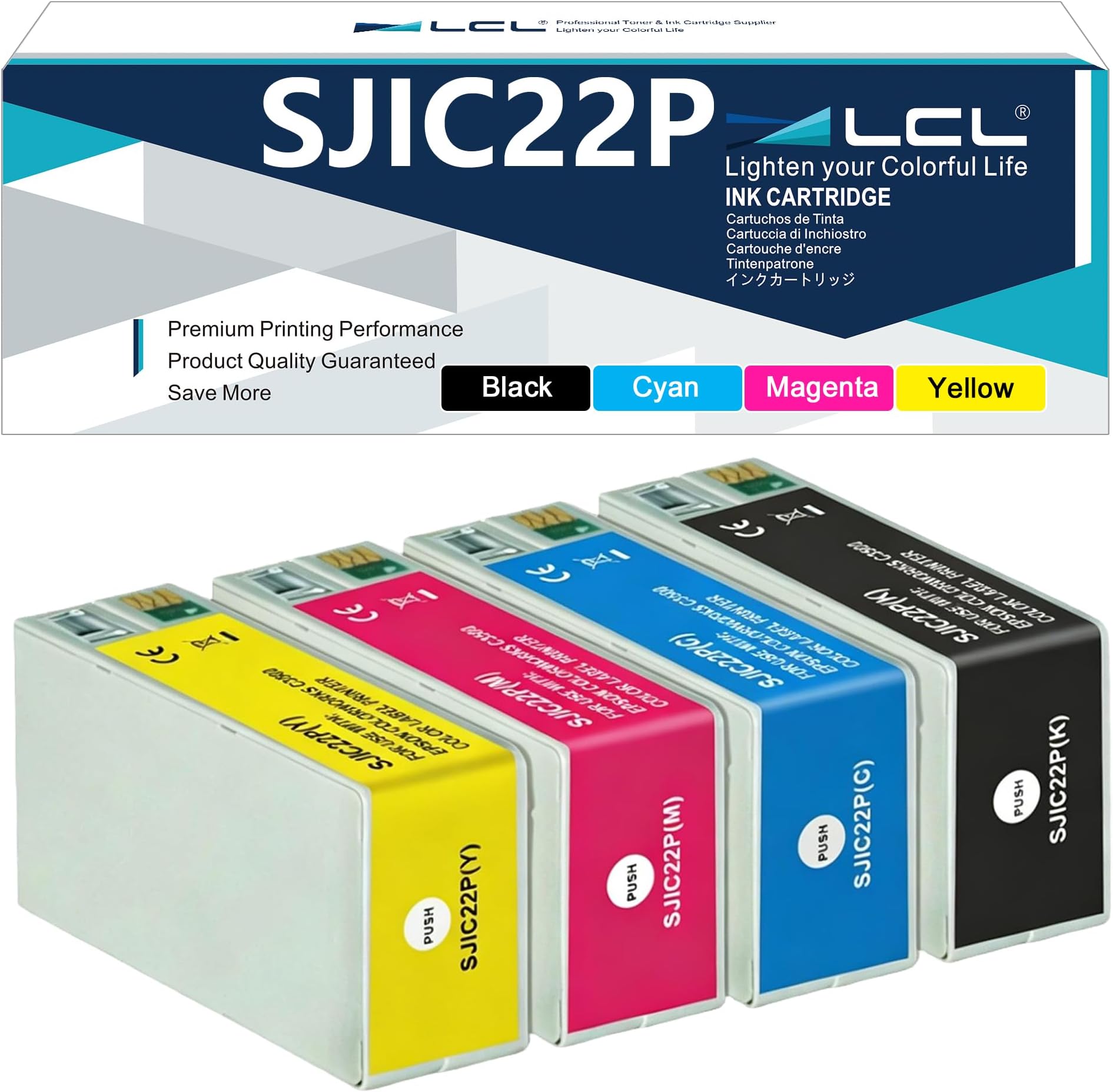 Ink Cartridge SJIC22P SJIC22PK SJIC22PC SJIC22PM SJIC22PY (4PK KCMY)