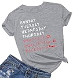 Racing Cars Shirt for Women Race Week Shirts Short Sleeve Tee for Car Lover