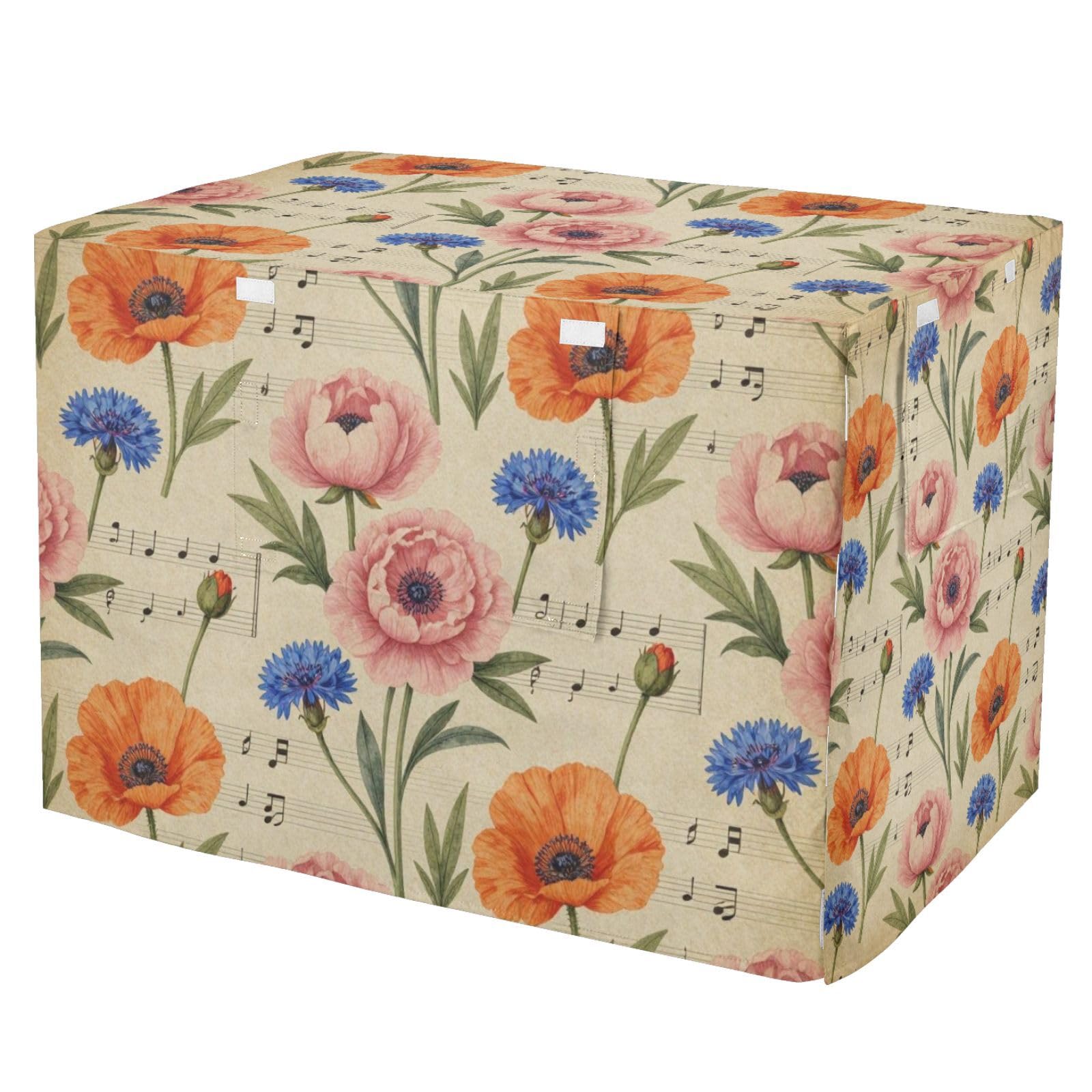 Housse de cage pour chien d'intérieur motif fleurs botaniques haut de gamme