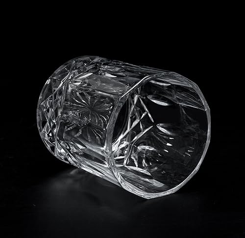 Miniatura 6 de KANARS Vasos de whisky antiguos  Juego de 2 vasos de whisky Crystal Rocks de 10 onzas para whisky, bourbon, ron, licor y bebidas de cóctel, regalo