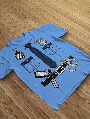 Miniatura 4 de Camisa de oficial de policía para niños, uniforme de policía, camisas de Halloween para niños pequeños