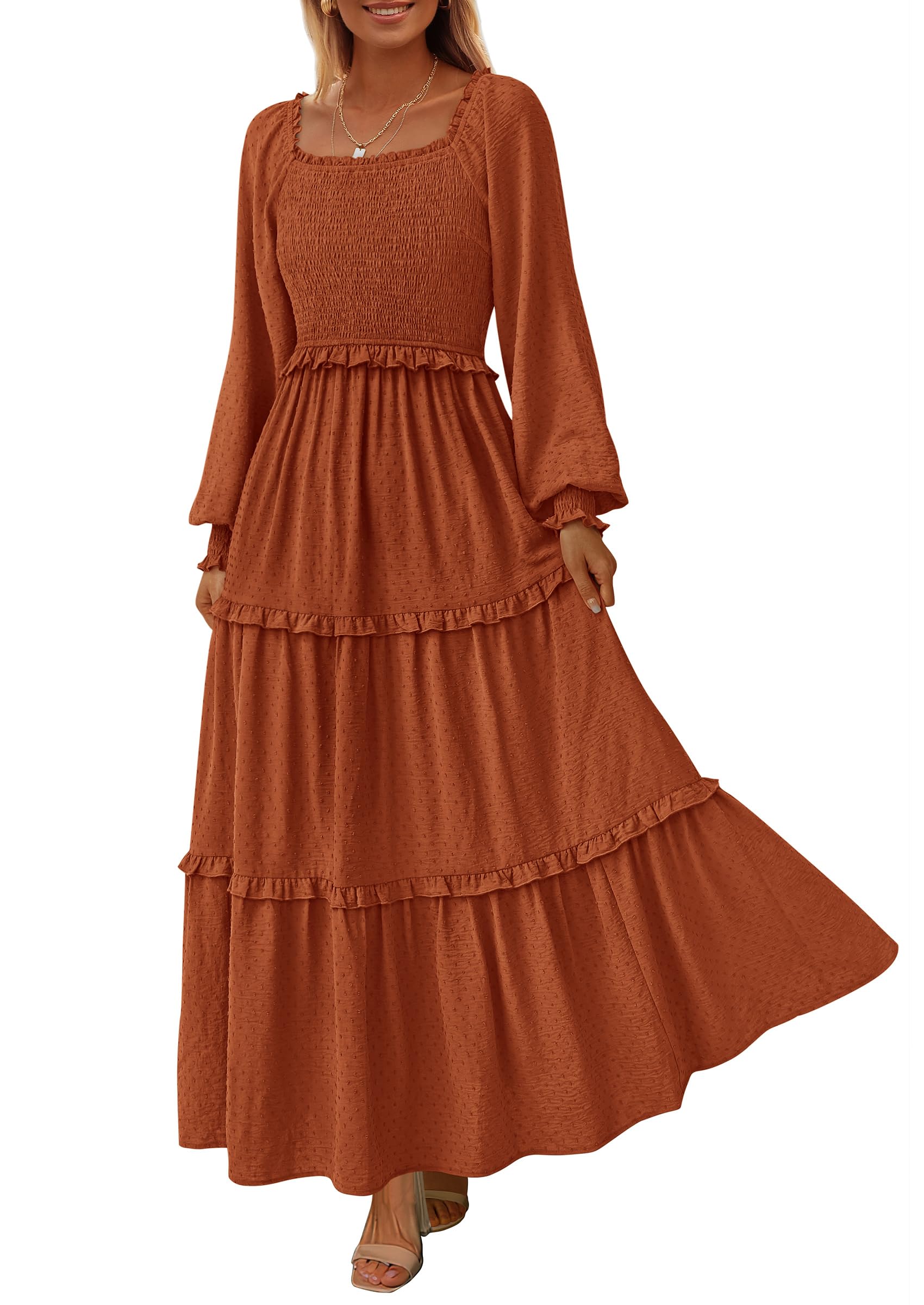 PRETTYGARDEN Fall Maxi Dress