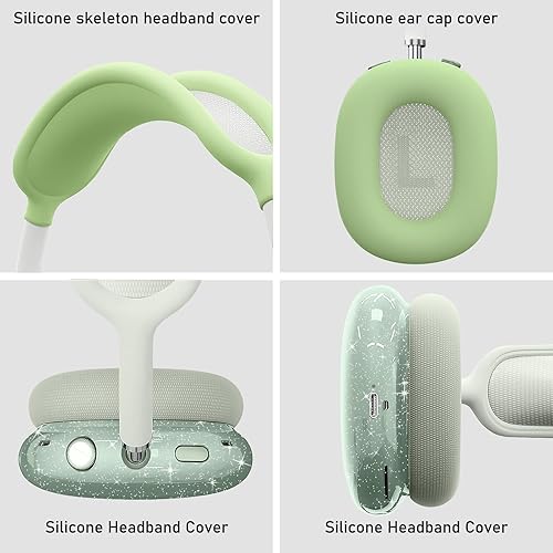 Miniatura 3 de Aiaabq Funda para AirPods Max, funda antiarañazos, funda para orejeras, cubierta para auriculares o diadema para AirPods Max. TPU suave y silicona