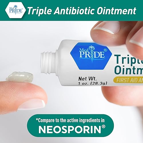 Miniatura 2 de MED Pride Triple Antibiótico Pride - Tubo de ungüento de 1 oz, paquete de 4 unidades, primeros auxilios para heridas menores, arañazos, abrasiones,