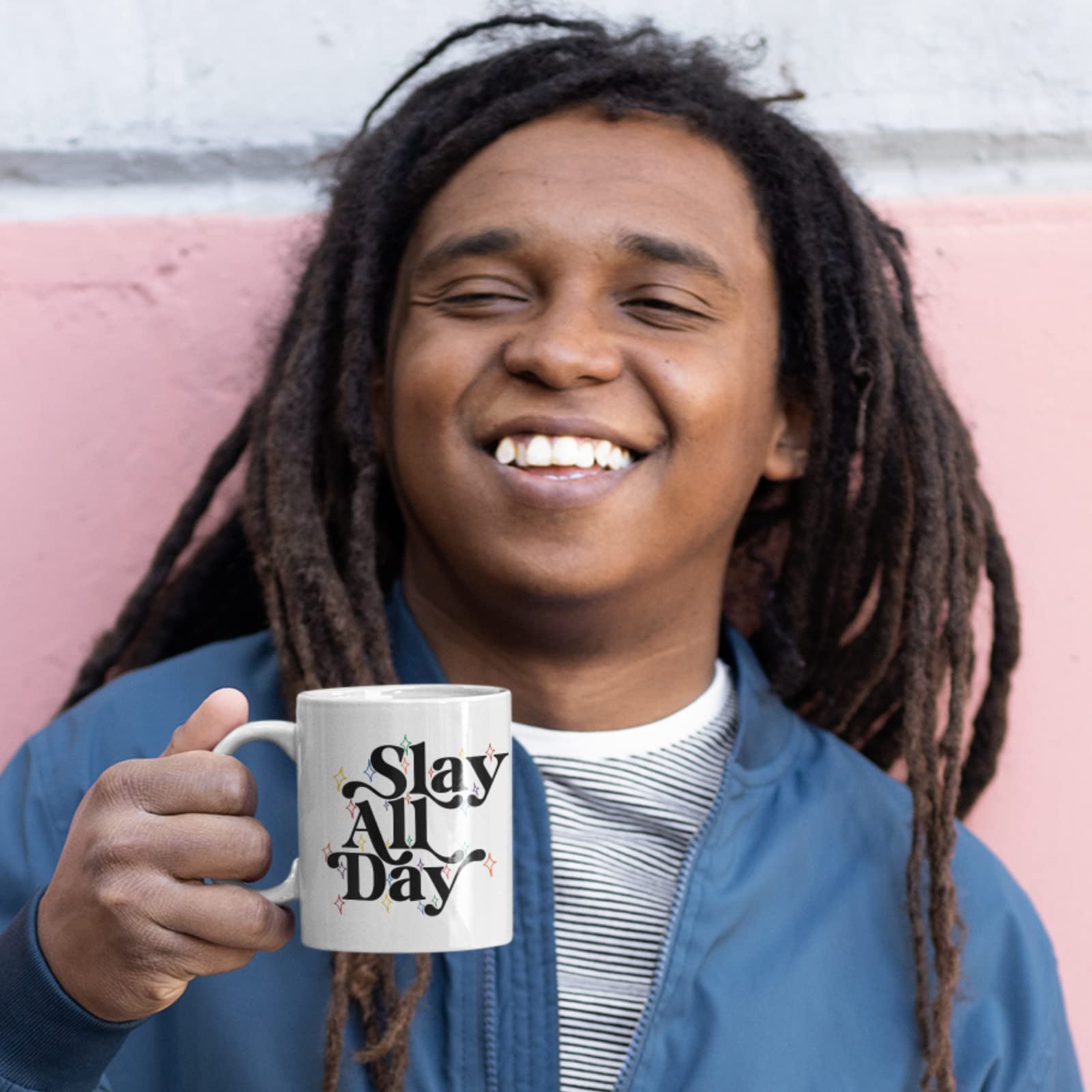 BWW Print - Slay All Day - Friendship Gift Mug, Ceramic, 11fl.oz, White - Image 3