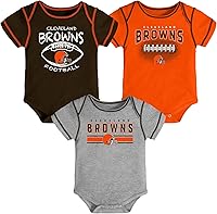Vista 2 de Outerstuff NFL Teams - Body de manga corta para bebé recién nacido, paquete de 3 (0-18 meses)