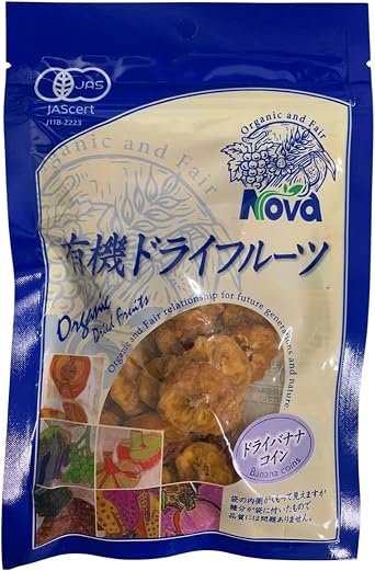NOVA Organic Dried Banana Coin, 2.4 oz 70 g