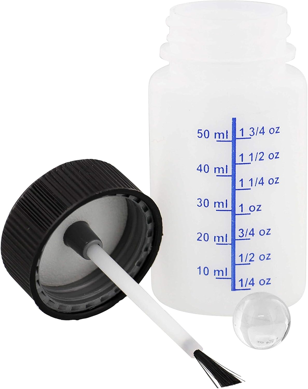 TCP Global 2-Ounce Paint Touch-Up Bottles with Safety Lids (6 Pack), Mixing Ball, and Applicator Brush - 60ml Fluid Capacity for Auto, Car, and Craft Projects - Image 2