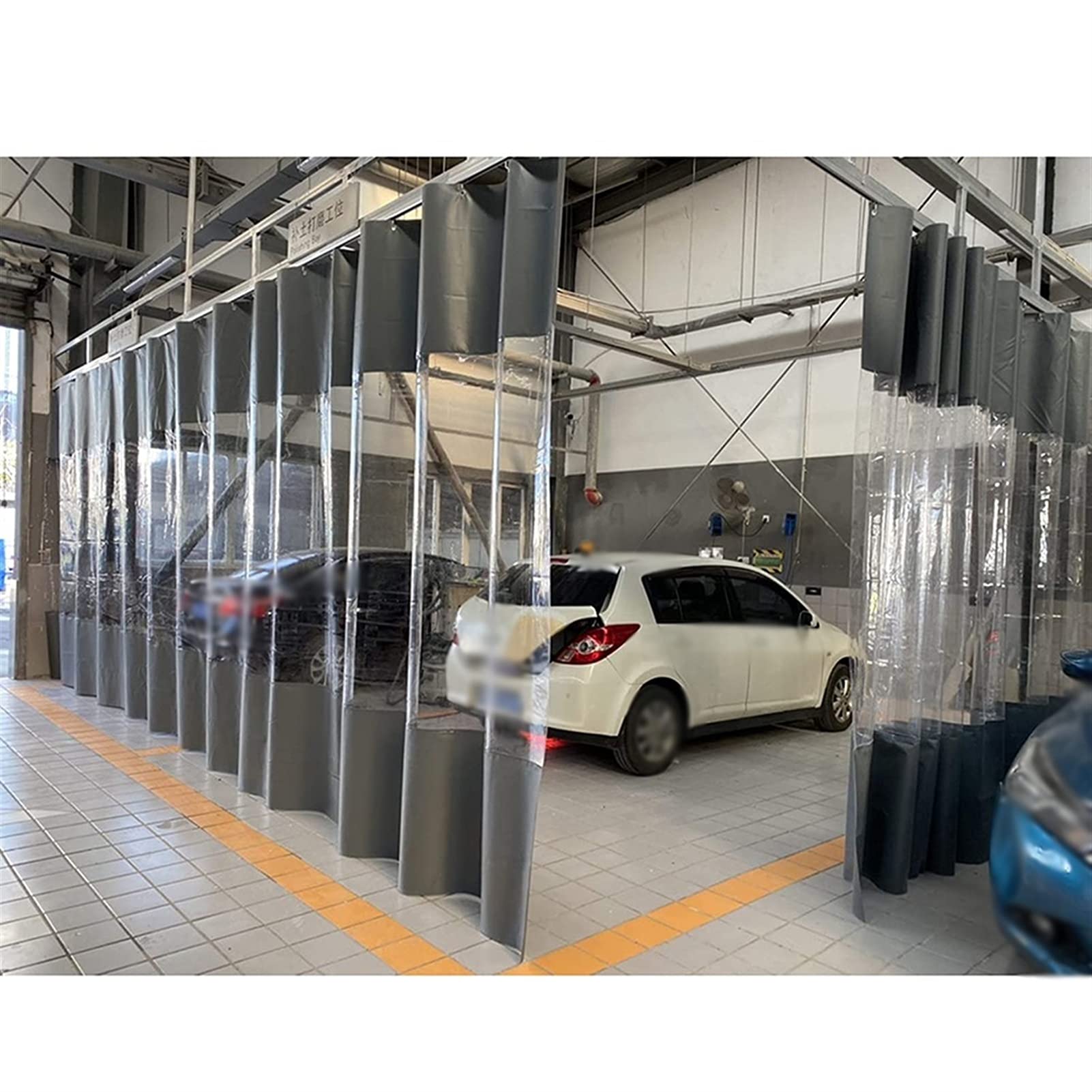 Cortinas de lona de vinilo impermeables para exteriores con hebilla para colgar, panel lateral transparente resistente para pérgola, jardín, toldos, cenador, resistente a la intemperie, con ojales
