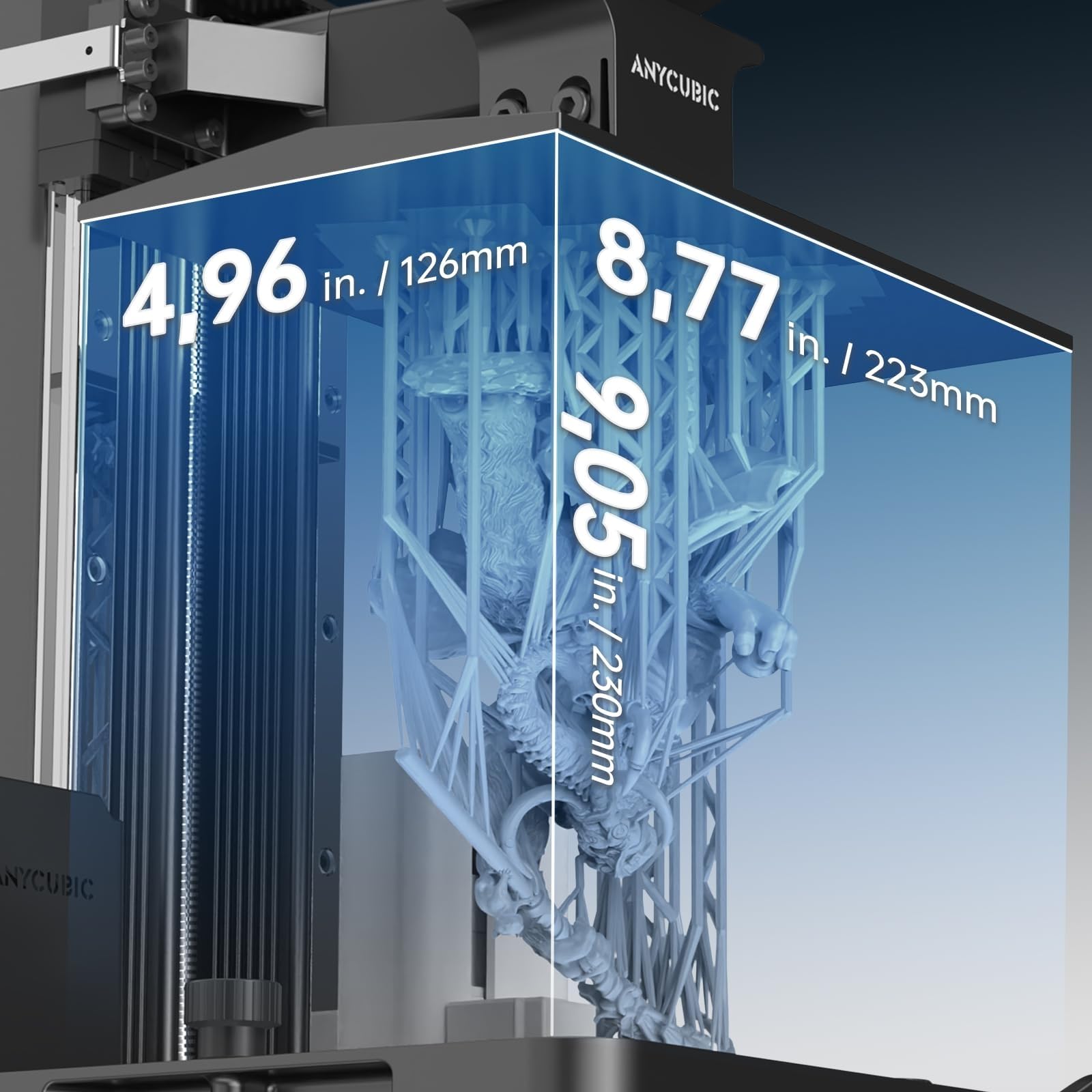 ANYCUBIC Photon Mono M7 PRO 14K Imprimante 3D Résine, Impression Rapide 170mm/h, Mono écran LCD 10.1'' avec Source COB LighTurbo 3.0 et Contrôle de Température, Taille D'impression 223*126*230mm(6.5L)