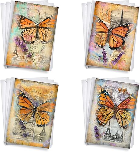 Miniatura 11 de Wright Home & Gift Tarjetas de felicitación con notas en blanco y negro para todas las ocasiones, paquete de 12 surtidos a granel + 12 sobres (4 x 6)