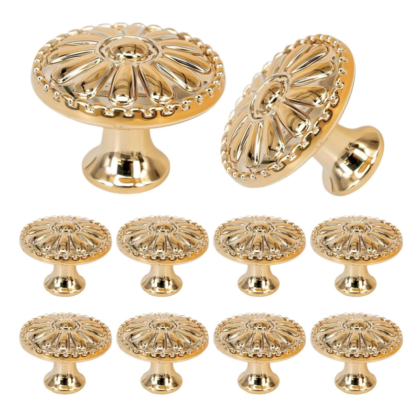 GFJFsetSH 10pcs European Daisy Round Cabinet Knobs(02)