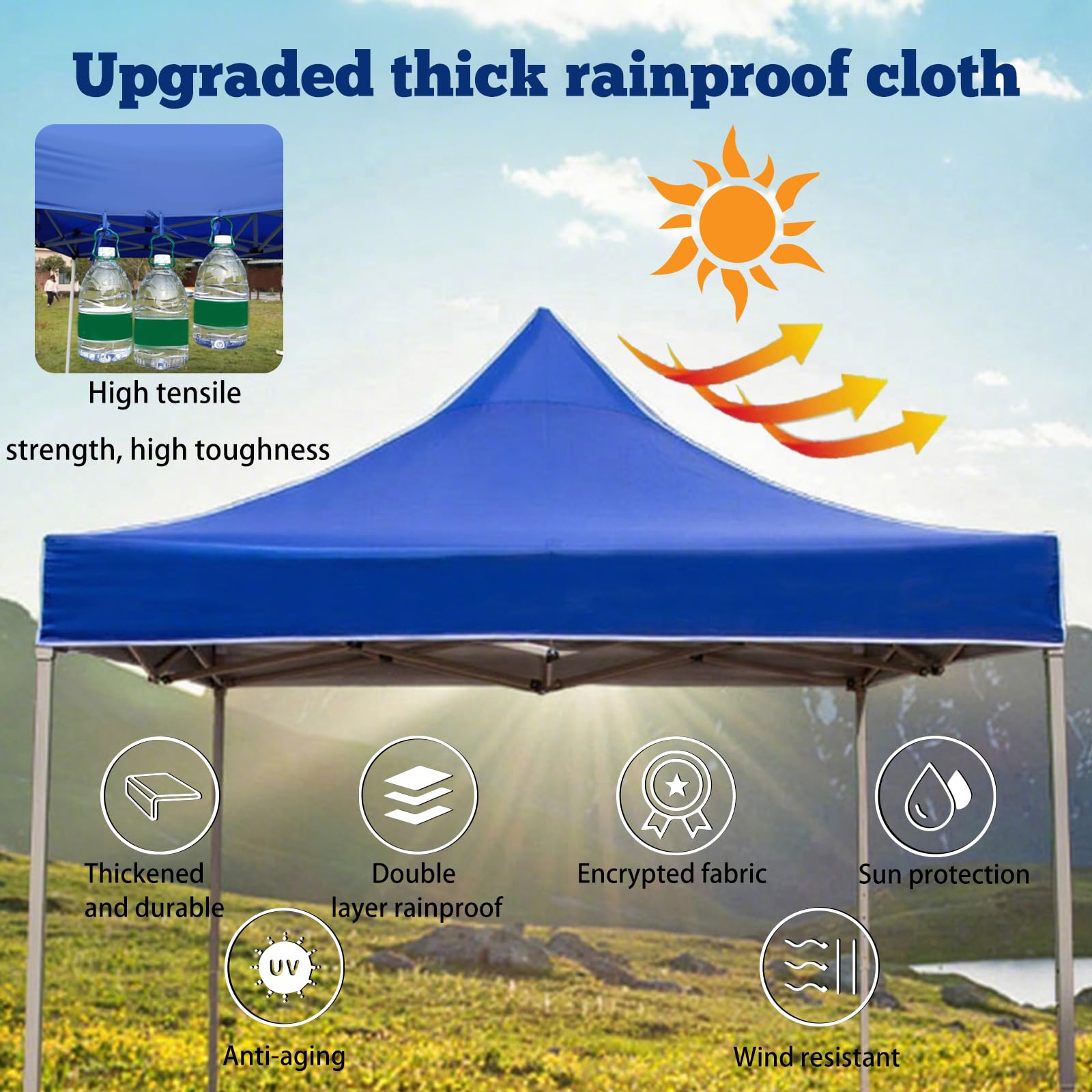 10 X 10 Pop Up Canopy Tent 10x10 Canopy Replacement Top For