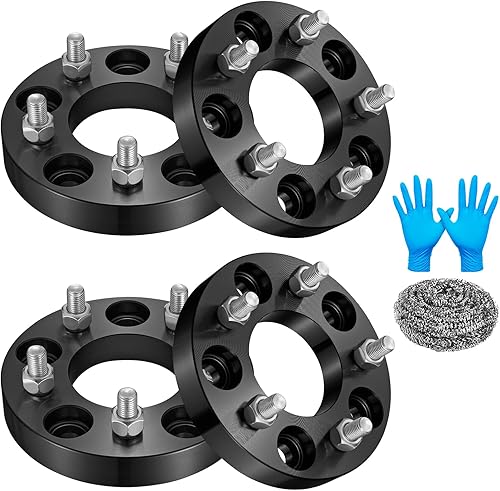 BDFHYK 5x120mm a 5x114.3mm Patrón de pernos de rueda 1 pulgada Convertidor de espaciador de rueda Compatible con Buick Cadillac Chevy GMC Pontiac,
