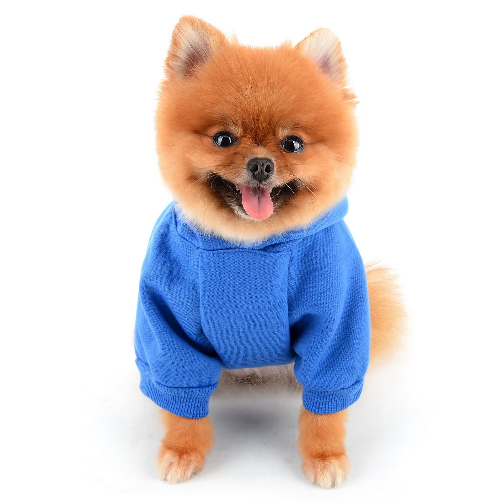 SMALLLEE_LUCKY_STORE Dog Hoodie for Small Dog Pet Pullover Sweatshirt with Letter I Love My Mom and Leash Hole - Image 4