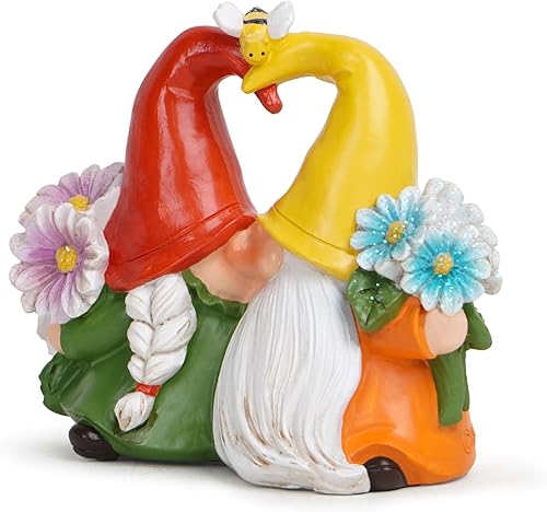 Miniatura 2 de Hodao Gnomos de primavera, gnomos, decoraciones de pareja, adornos de gnomos de flores, adornos de gnomos de verano, figuras de gnomos para