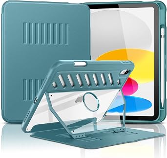 MoKo Rugged Case for iPad A16 11th/10th Generation 2025/2022, Cyan