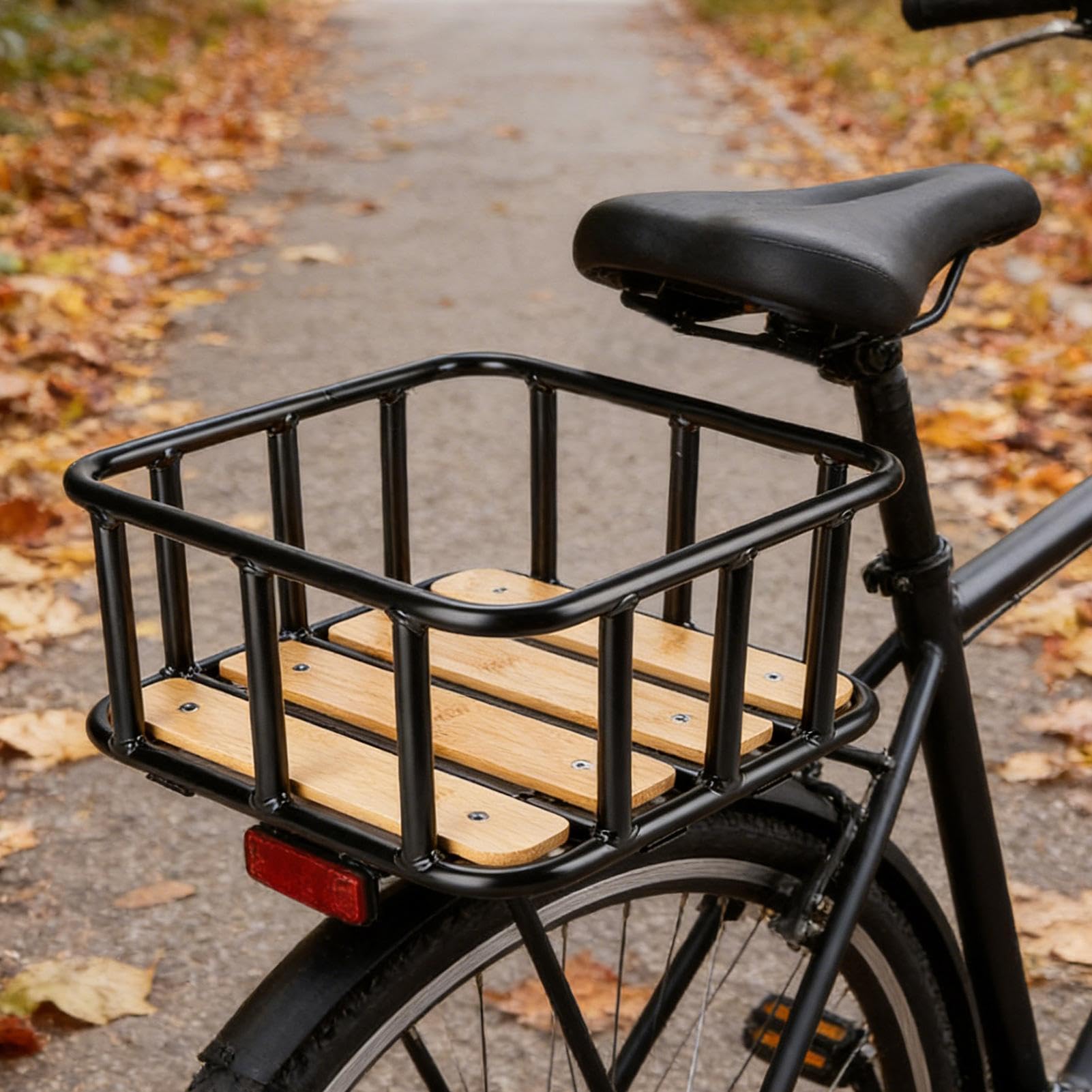Fahrradkorb hinten – Rücksitzträger mit Gepäcknetz, Metall-Aufbewahrungsregal, sicher montierter Transporthalterung, Transportzubehör mit großer Kapazität | Männer, Frauen, Jugendliche, Freun