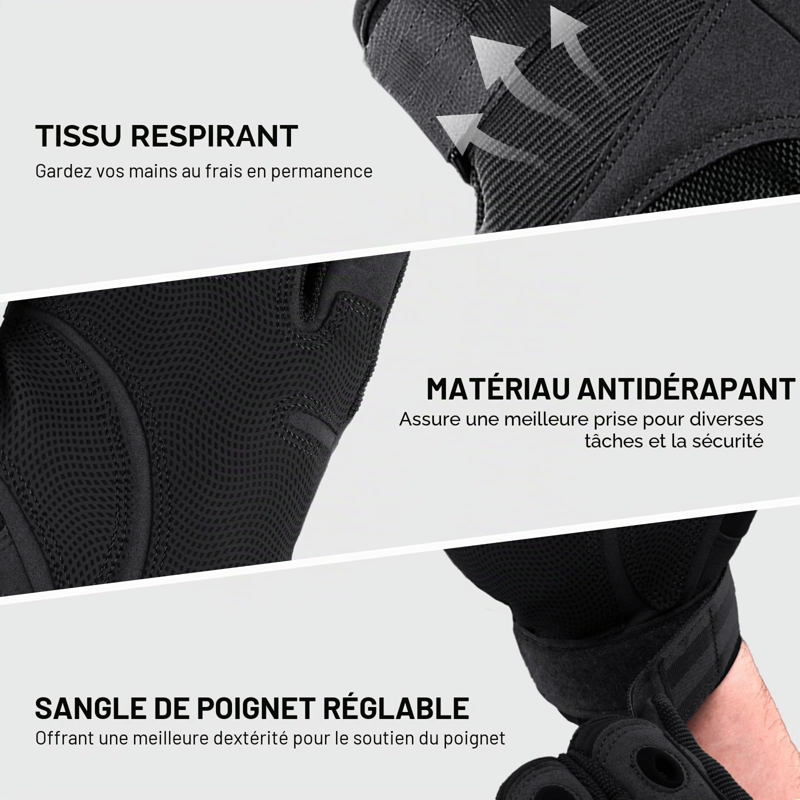 FREE SOLDIER Gants Tactiques Moto Militaire Jointure Dure Plein Air Randonnée Escalade Vélo VTT
