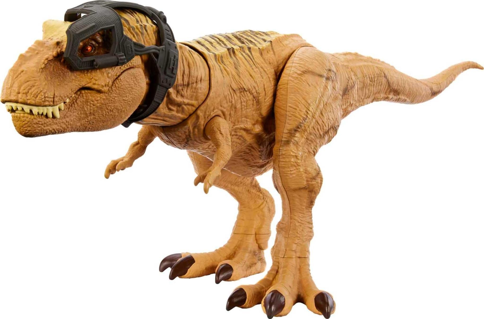 Jurassic World Track 'n Attack Dinosaur Action Figure, Tyrannosaurus Rex Toy with Lights, Sound, Motion & Accessories, Plus Downloadable App & AR