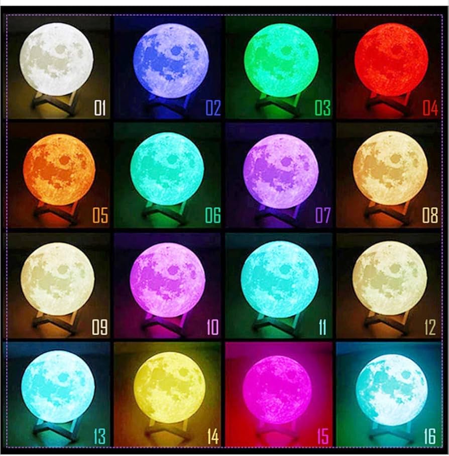 Amazon.co.jp: Yuuming 月ライト 月ランプ 16色 LED夜間照明